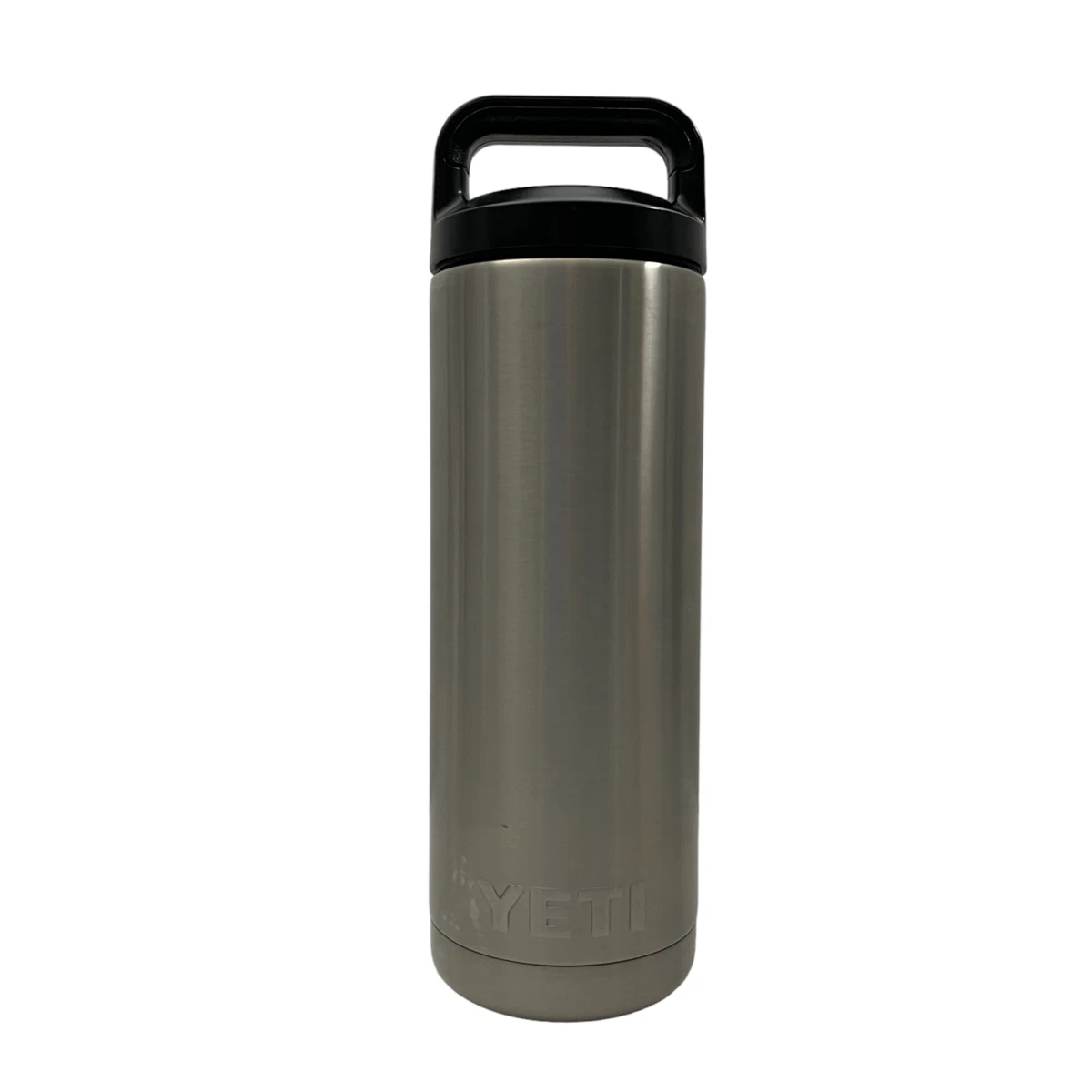 YETI Rambler Thermos Water Bottle Stainless Steel 18oz Insulated Screw On  Lid