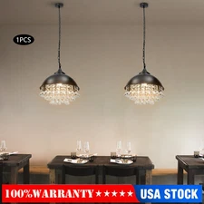 Dining Room Ceiling Light Fixture, Crystal Pendant Light, Industrial Crystal NEW