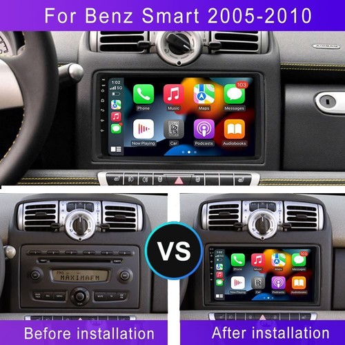 FOR BENZ SMART FORTWO 2005-2010 ANDROID 13 CAR RADIO STEREO GPS NAVI CARPLAY 32G