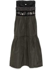Prada 2006 Bead-Embellishment Dress Grey Womens IT 40