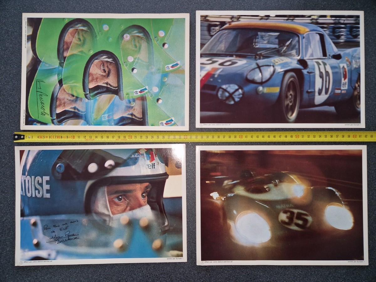 Collection Complète ELF COMPETITION 1970 - 24 Fiches Renault Alpine Matra, état Correct