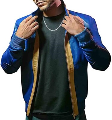 Men's Vault Fallout 76 Blue Faux Leather Jacket | Fallout