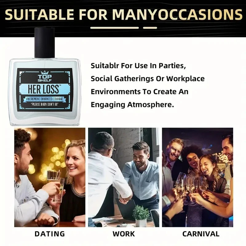 Her Loss Colonia para Hombres Eau De Cologne Aroma Herbal Natural Larga Duración Foto 4 de 4