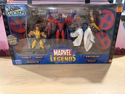 Marvel Legends X-Men Legends Magneto Wolverine Gambit Rogue Beast 2003 Toybiz S6