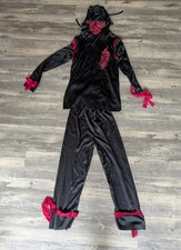 Deadly Red Ninja Halloween Costume Cosplay Size M 8-10