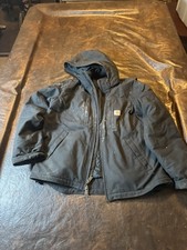 Carhartt Men's 102207 Black Full Swing Jacket Sz Large Quick Duck 3M Thinsulate