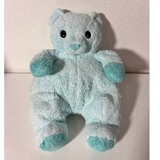 TY Baby 2001 Bearbaby Blue Teddy Pillow Pals Rattle Rare Vintage Plush 11"
