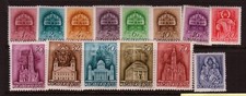 HUNGARY Sc 537-50 LH ISSUE OF 1939 - CHURCHES - (LN25)