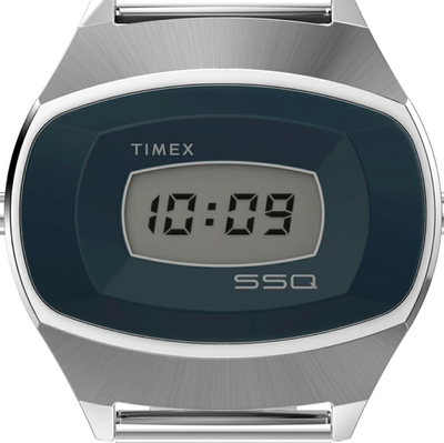 Timex 1975 SSQ Digital Reissue TW2Y06100 Stainless Steel 38mm New