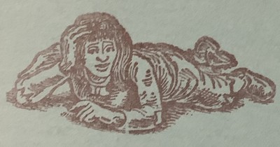 100 Proof Press Retro Man On The Ground Rubber Stamp