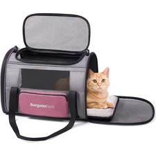 BurgeonNest Cat Carriers for Medium Puppy Under 25 lbs, Pet Carrier for Cats ...