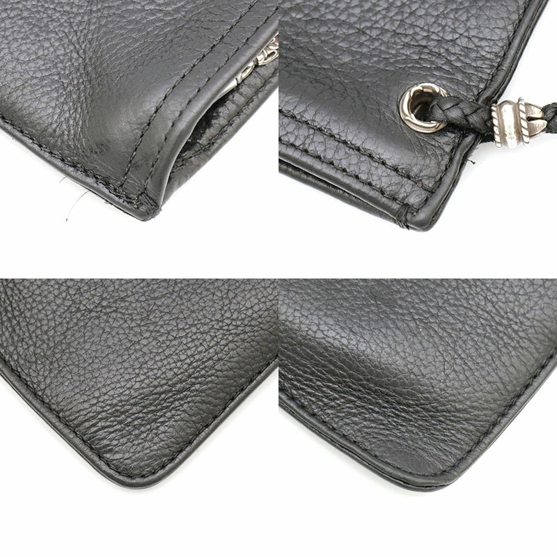 Chrome Hearts FLAT MED PLAIN Clutch Bag Plain Scroll Leather Blade thumbnail 6
