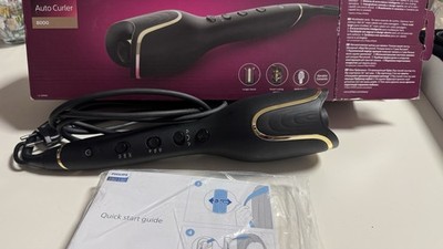 Philips Auto Curler 8000 Keratin Ceramic Lockenstyler Smart Curling Schwarz/Gold