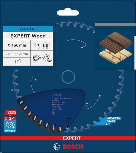 Bosch Professional Kreissägeblatt Expert Wood Ø160mm 48 Zähne Zubehör Kreissäge - Bild 2 von 12