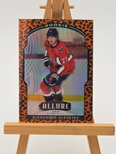 ALEXANDER ALEXEYEV 2020-21 UPPER DECK ALLURE LEOPARD PARALLEL ROOKIE CARD #86. rookie card picture