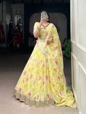 Wedding Wear Faux Georgette Lehenga Choli With Net Dupatta For Reception