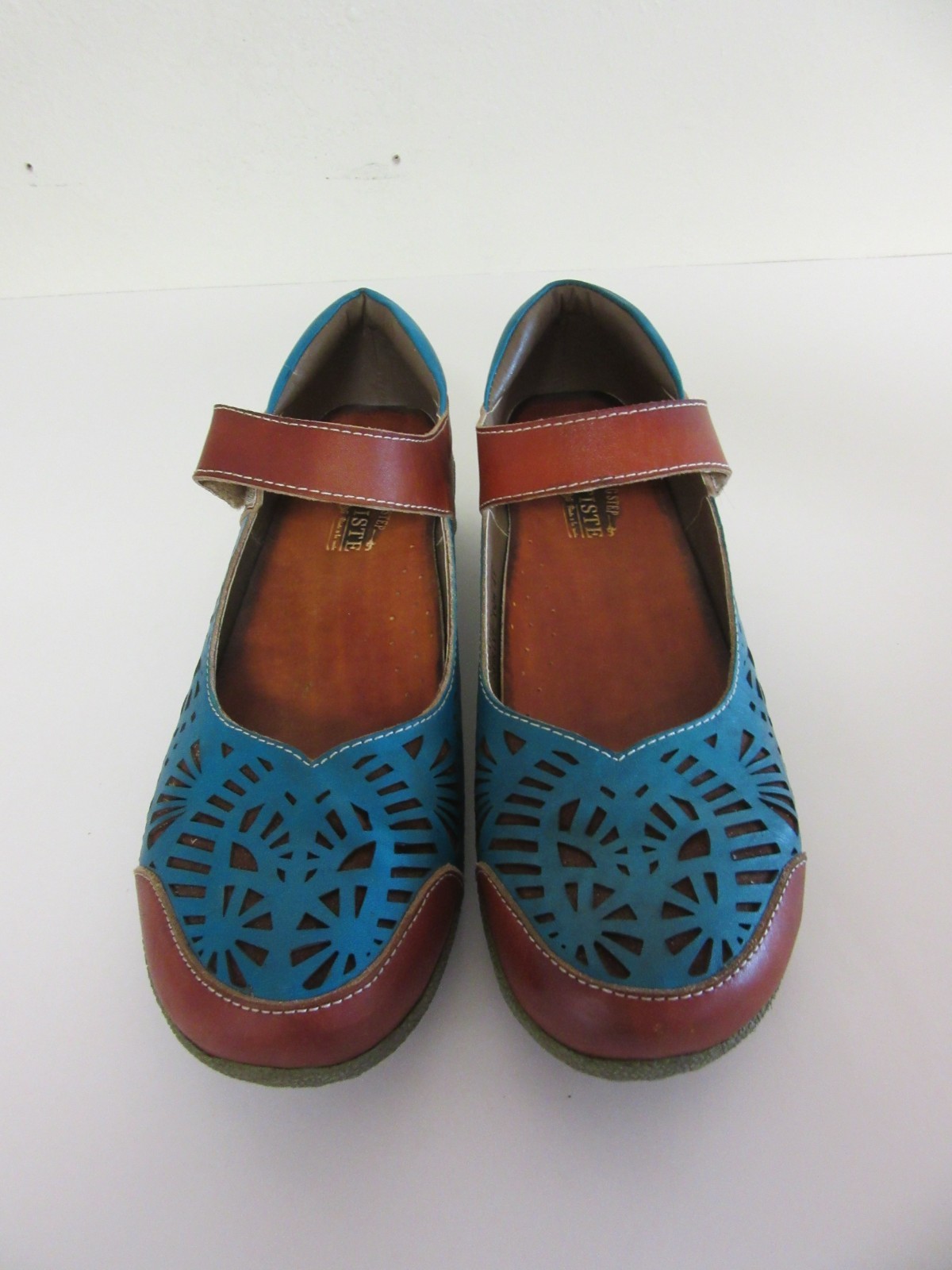 L'Artiste Spring Step 41 Leather Teal Mary Jane Clogs US9-5/10 Comfort Shoes