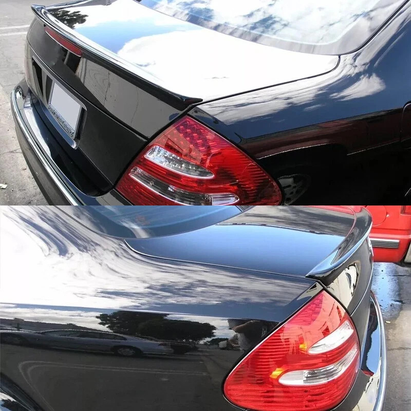 For Benz E Class W211 E300 E350 A Style Rear Spoiler Duckbill Wing Gloss Black