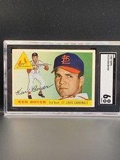 1955 TOPPS #125 KEN BOYER ST. LOUIS CARDINALS ROOKIE BASEBALL CARD SGC 6 EX/MT. rookie card picture