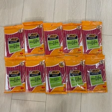 10x BIC Round Stic Xtra Life Red Ballpoint Pens, Medium Point (1.0mm) 100 Total