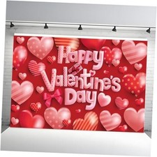 Happy Valentines Day Banner - XtraLarge Size 72x44 Inch - Valentines Day Love