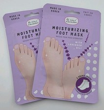 2x Le Mini Macaron Moisturizing Foot Mask with Lavender Oil Sealed New