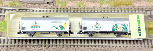 Minitrix 13962 Spur N  Bierwagen-Set Lederer Premium 2 Stück SET TOP OVP | Condition: Gebraucht