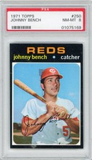 1971 Topps Johnny Bench #250 PSA 8