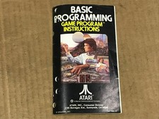 Vintage Atari - Basic Programming Game Program Instructions Booklet
