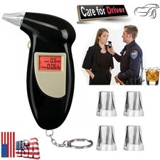 Breathalyzer Alcohol Tester Digital LCD Portable Police Style Breath Tester