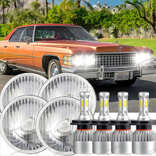 For 1958-1974 Cadillac Deville 4pcs 5-34 5.75 Led Headlights High Low Beam Dot For 1958-1974 Cadillac Deville 4pcs 5-34 5.75 Led Headlights High Low Beam Dot