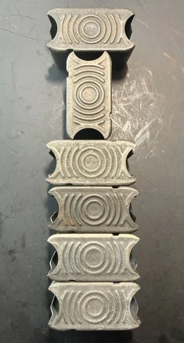 WWII Production M1 GARAND 8 ROUND ENBLOC MILITARY AMMO CLIP  SET OF 6 Makers WW2