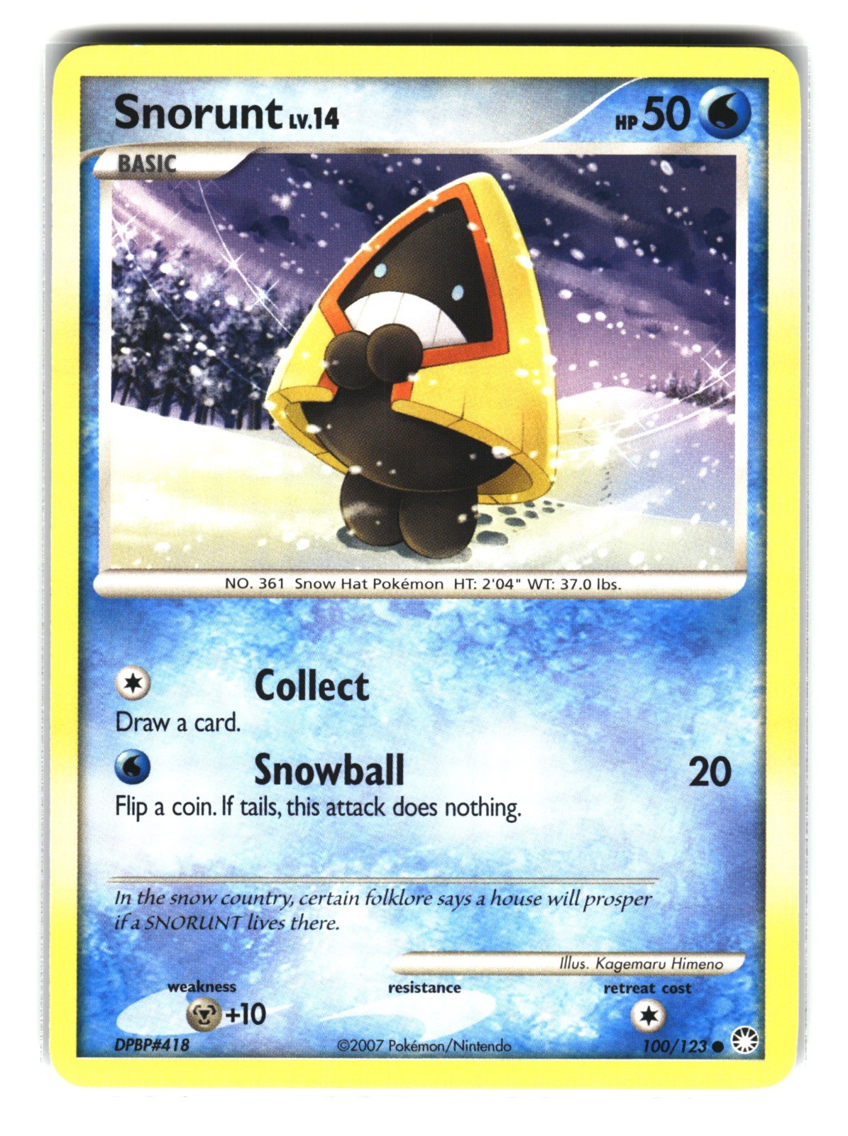Snorunt 100/123 Pokemon Card NM