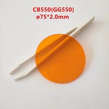75x2.0mm 550nm CB550 Absorption cut-off type orange-red glass filter