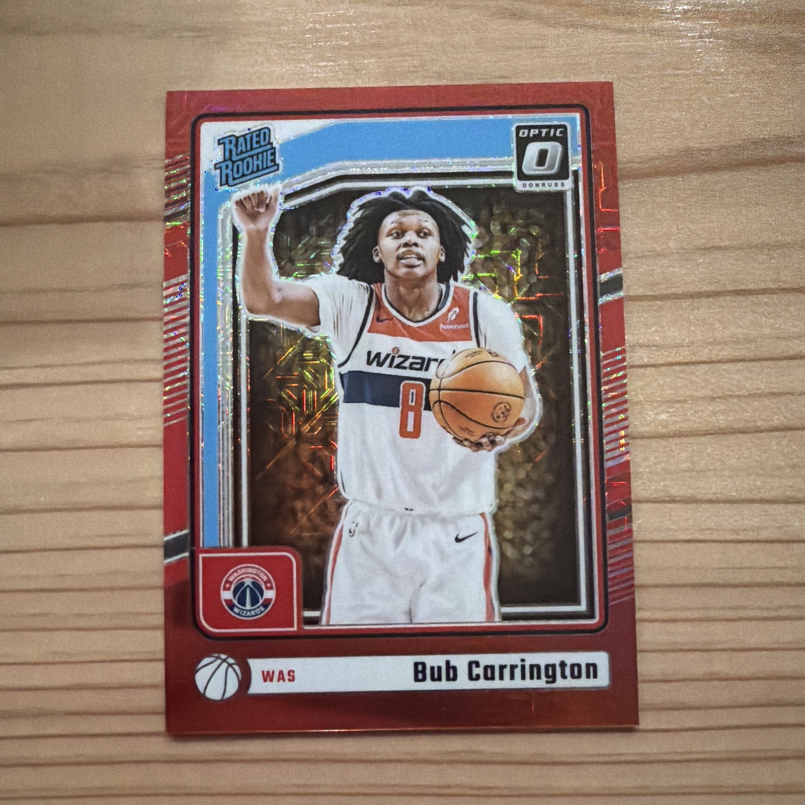 2024-25 Panini Optic - Rated Rookie Bub Carrington #273 Choice Red Prizm /88 RC