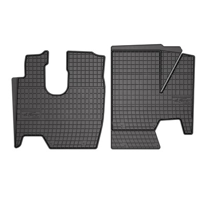 OMAC Gummi Fußmatten für Mercedes Atego 2005-2013 Automatten Gummi Schwarz 2tlg