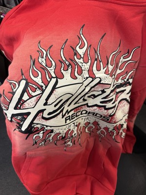 Hellstar Records Red Pattern Long Sleeve Hoodie