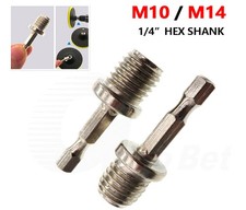 Electric Drill Attachment Adapter Mandrel for Angle Grinder Backing Pad M10 M14