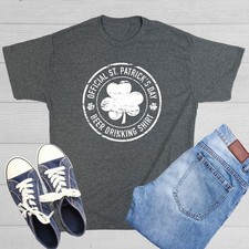 Official St Patrick's Day Beer Drinking Shirt Humor Graphic Funny T Shirt