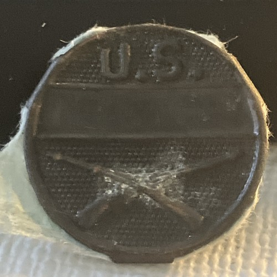 #ad WW 1 Infantry Equipment Tag w Rear Attaching Washer disc pouch pack belt bag $10.45