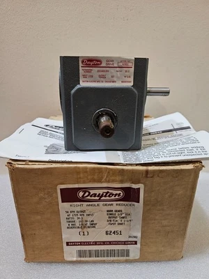 Dayton 6Z451 Right Angle Gear Reducer, Indirect Drive, 30:1, 1725 RPM - Image 1 of 4