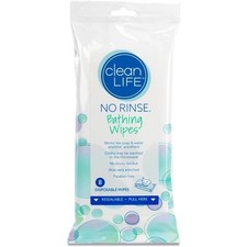 Disposable Bathing Wipes for Adults - 8 Pack Rinse-Free Cleansing Body Wipes for