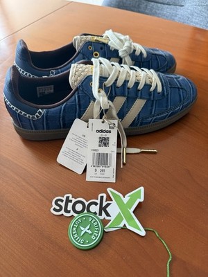 adidas Wales Bonner Samba Herren Sneaker Blau/Weiß EU 43 1/3 Low Top