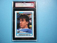 1990/91 O-PEE-CHEE NHL HOCKEY CARD #312 STEPHANE FISET ROOKIE RC KSA 10 GEM OPC