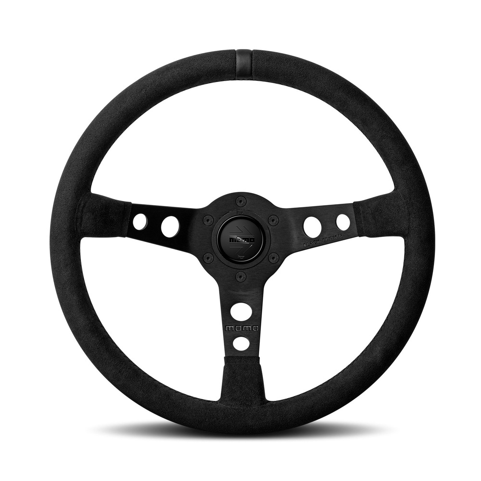 Momo Model 07 Black Edition 350mm Steering Wheel - 70mm Dish - Rally / Saloon
