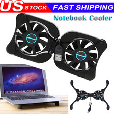 Dual USB Cooling Fan Pad Foldable Slim Fans Cooler Stand for Laptop Notebook Lot