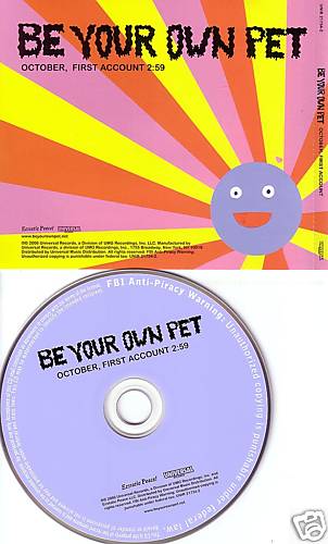 BE YOUR OWN PET October First Promo CD Single Limited Edition