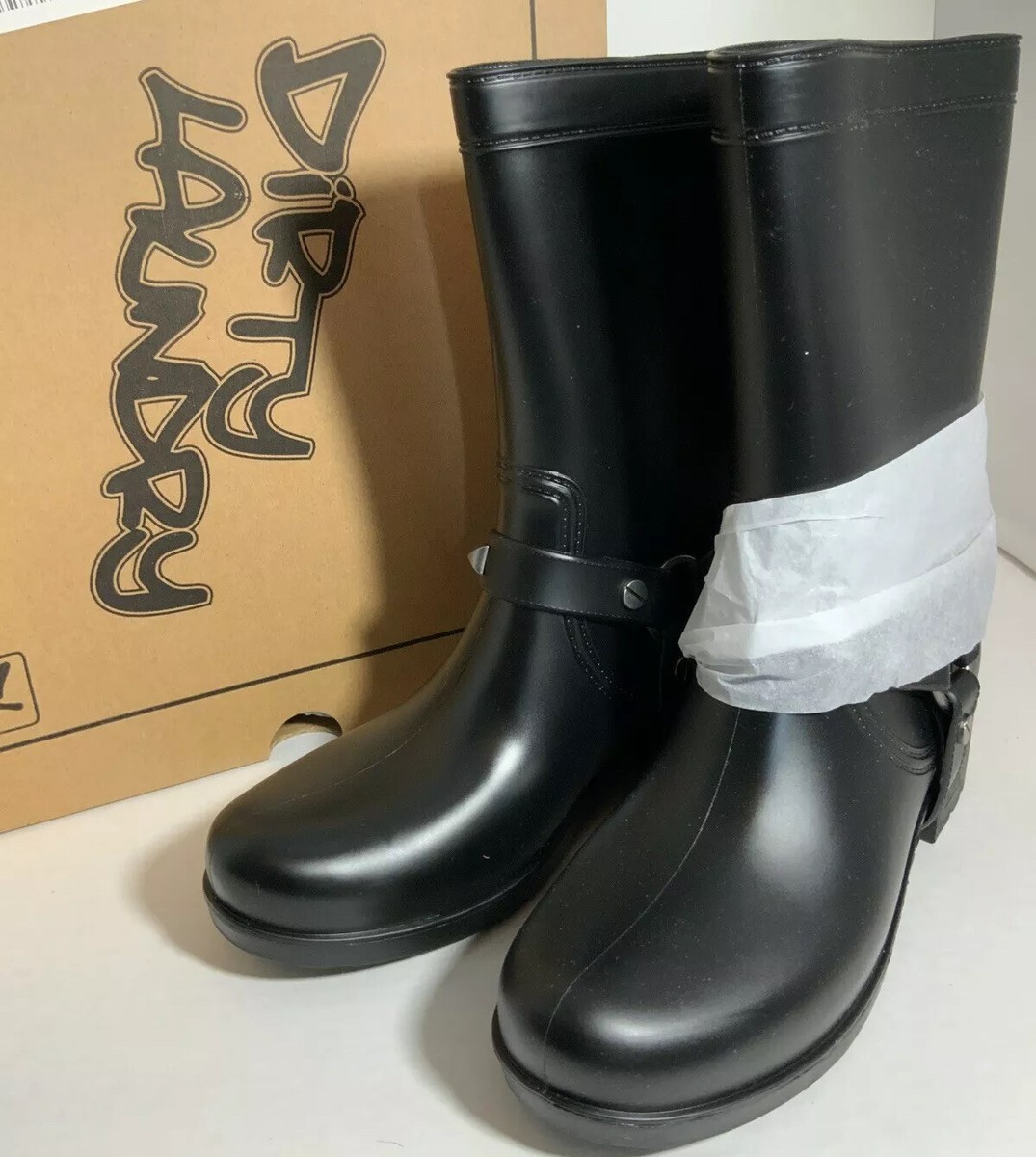 dirty laundry rain boots