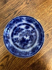 Manila Ironstone PW & Co Flow Blue 5 1/2” Shallow Bowl