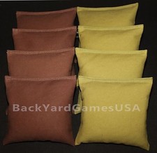 CORNHOLE BEAN BAGS Brown & Olive 8 ACA  Corn Hole All Weather     